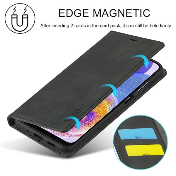 LC.IMEEKE Galaxy A23 4G/5G Plånboksfodral Magnetic - Svart Svart