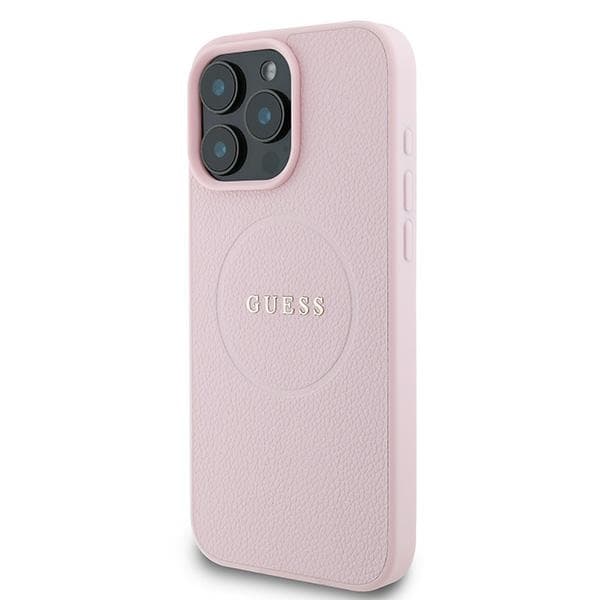 Guess telefontaske til iPhone 15 Pro Max MagSafe MagSafe Kornet Ring - Lyserød