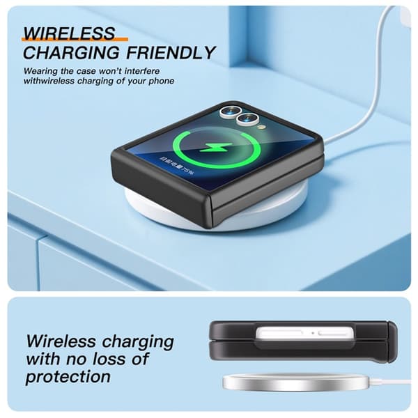 Mobilskal till Galaxy Z Flip7 Hinge Protection Kickstand - Svart Svart