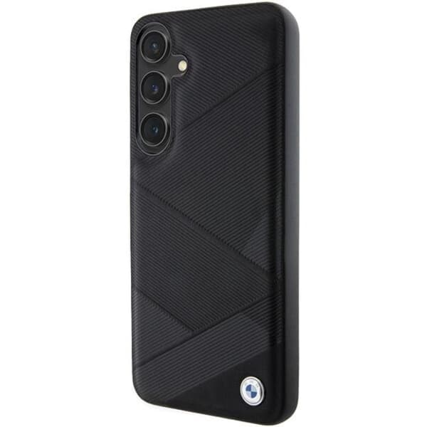 BMW Galaxy S24 Plus Mobilcover Signature Crossing Line Mønster Black