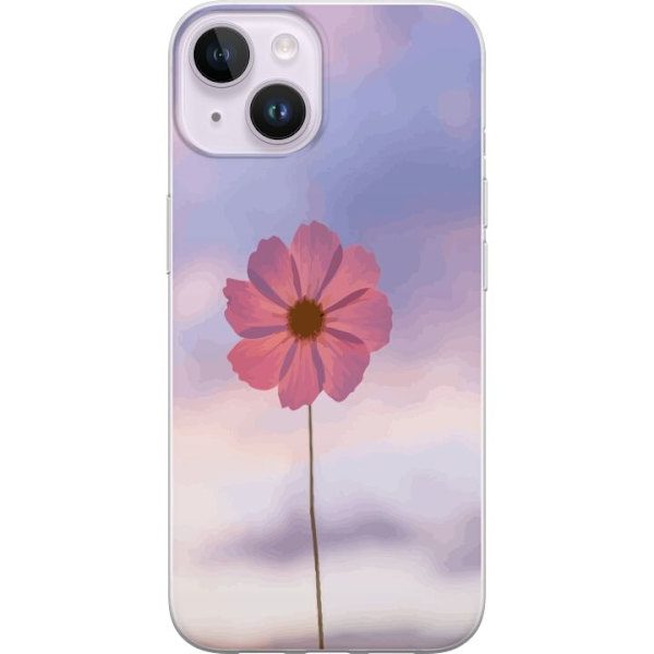 Mobilcover til Apple iPhone 15 Plus med Rosa blomst