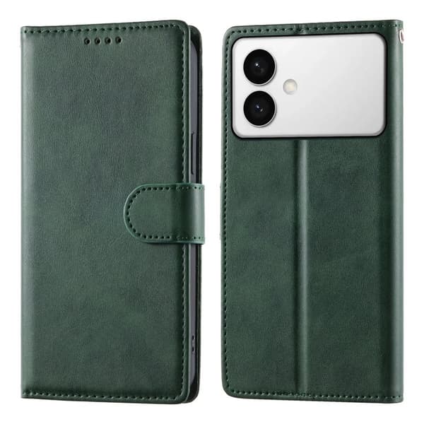 Samsung Galaxy S26 Edge Plånboksfodral Konstläder Flip - Grön