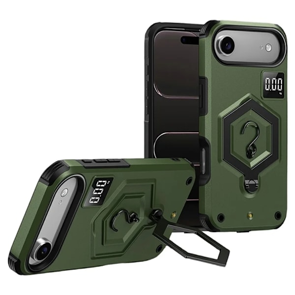 Mobilskal För iPhone Air Hexagonal Kickstand med Hook Grön