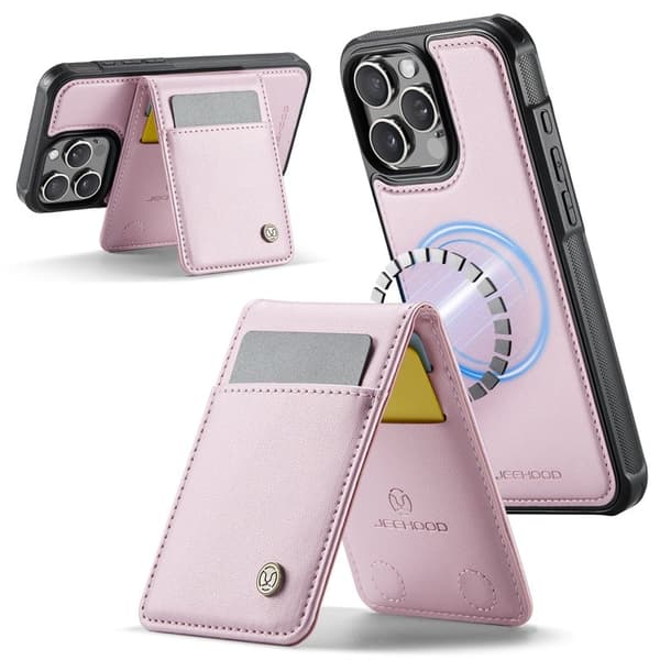JEEHOOD J06 Mobilskal till iPhone 16 Pro MagSafe RFID Skydd - Rosa