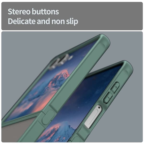 Mobilskal till Galaxy Z Flip7 Drop Proof Frosted Translucent Grön