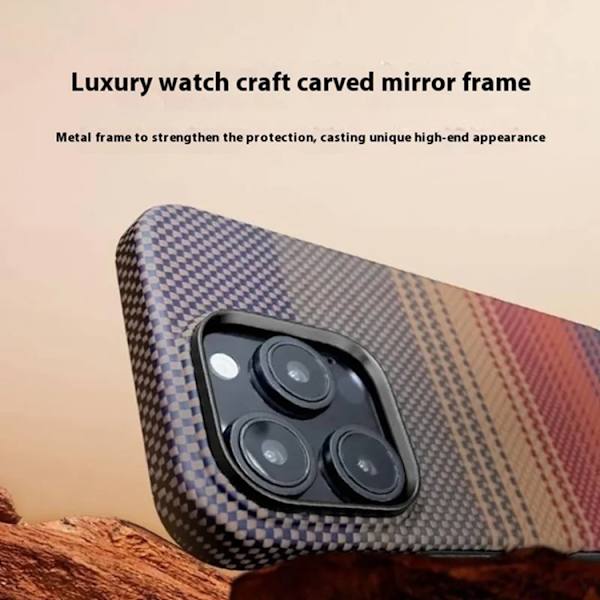 Mobilskal till iPhone 16 Pro Max Magsafe Aramid Fiber Gradient - Blå Blå