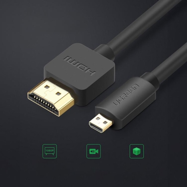 Ugreen HDMI 2.0 Till Micro HDMI Kabel 1 m - Svart