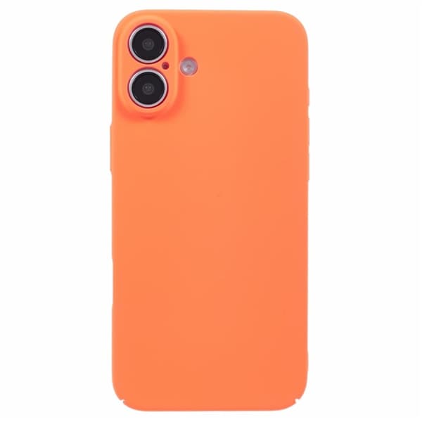 Mobilskal till iPhone 16 Skin-Touch Rubberized PC - Orange Orange