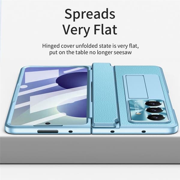 Mobilskal För Galaxy Z Fold 8 med Skärmskydd - Blå Blå