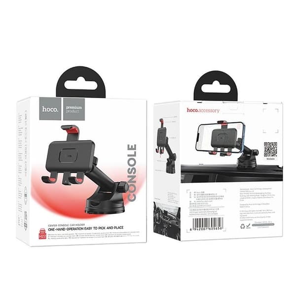 Hoco Bilholder til Forrude og Midterkonsol H22 - Sort Black