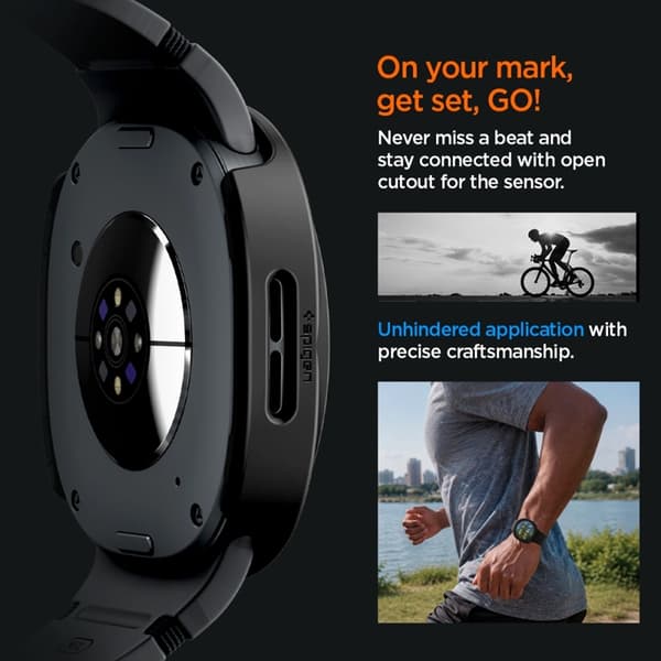 Spigen Galaxy Watch 8/9 (44mm) Skal Thin Fit 360 - Svart