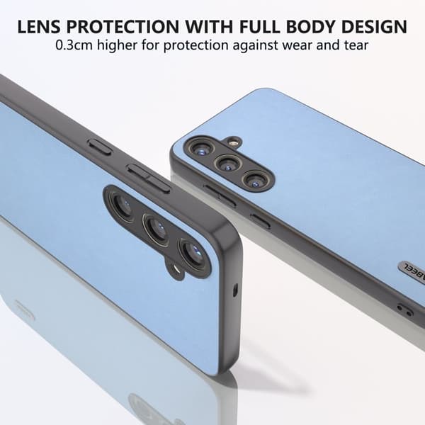 ABEEL Mobilskal till Samsung Galaxy S24+ PU Läder + PC + TPU Blå