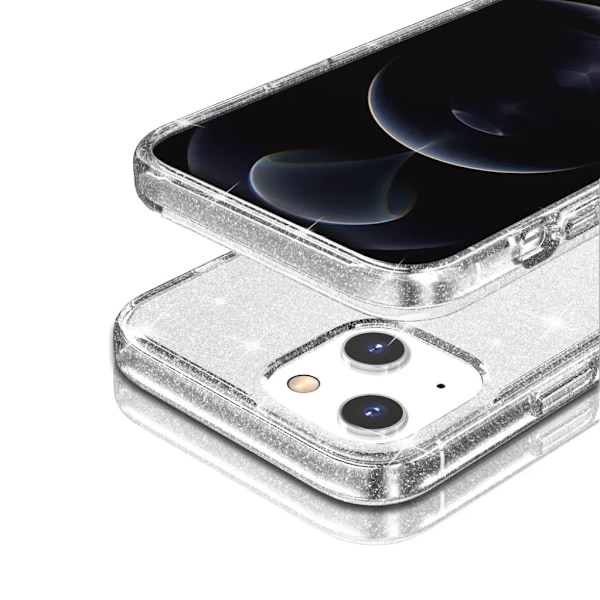 iPhone 15 Plus Mobilskal Glittrande - Vit