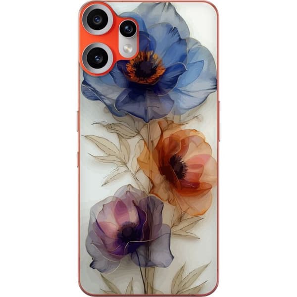 Telefontaske til ingenting CMF Phone 2 Pro med silkeblomster