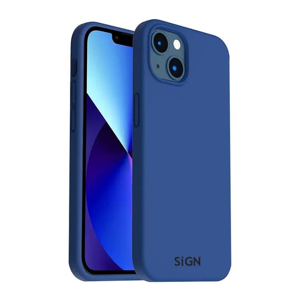 SiGN iPhone 14 Plus -kuori Liquid Silicone - Merensininen Blå