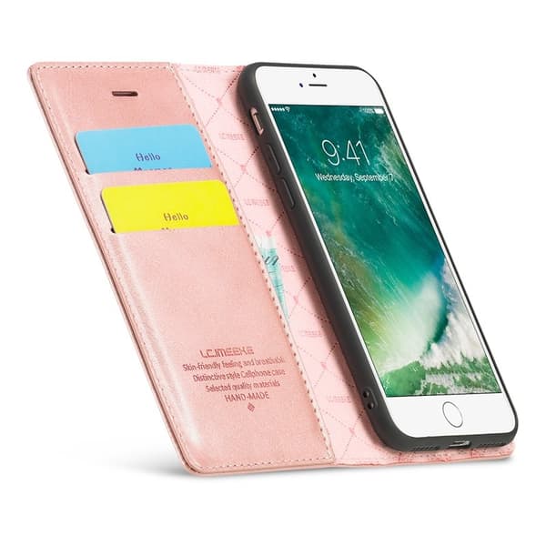 LC.IMEEKE Mobilskal till iPhone 7/8/SE (2020)/SE (2022) KonstLäder - Roséguld