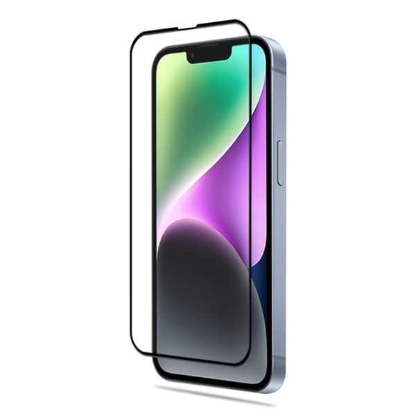 Mocolo iPhone 15 Plus Hærdet Glas Skærmbeskytter Silk Printing - Sort Black