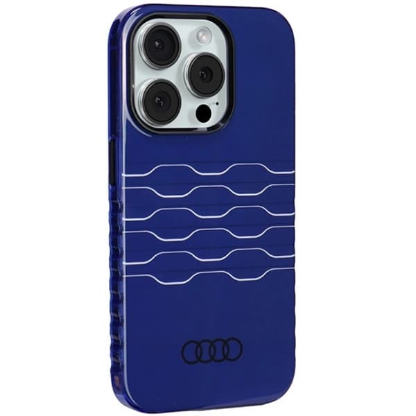 Audi iPhone 15 Pro -puhelinkotelo Magsafe IML - Sininen Blå
