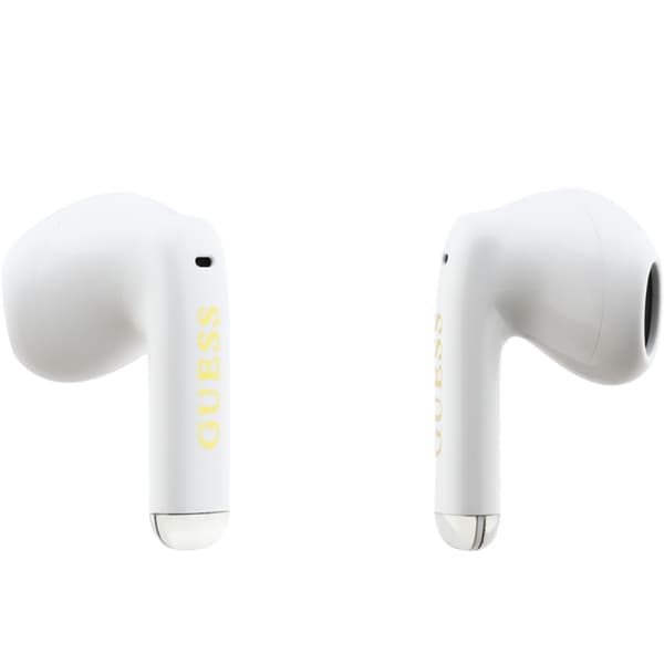 Guess TWS In-Ear Hörlurar Glossy Gold Line Classic - Vit