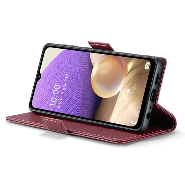 CASEME Plånboksfodral Konstläder för Samsung Galaxy A32 5G - Röd