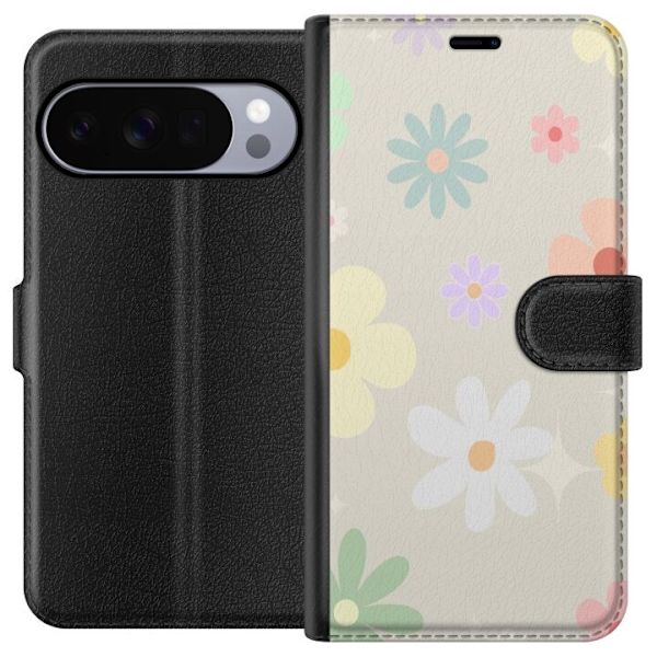 Plånboksfodral till Google Pixel 10 Pro med fejdande blommor