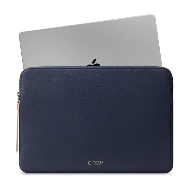 Tech-Protect taske til bærbar computer (13-14") Fleece - Navy Blå