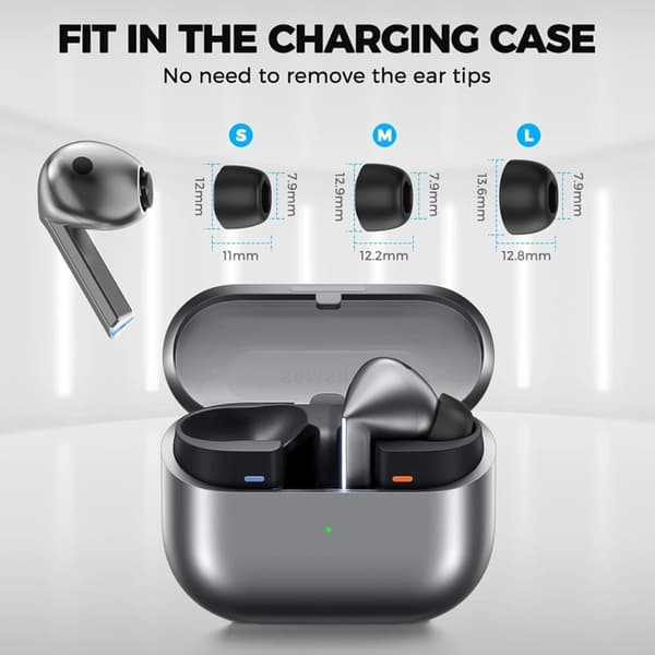 [3-Pack] Tech-Protect Galaxy Buds 3 Pro Ørepropper - Grå Svart