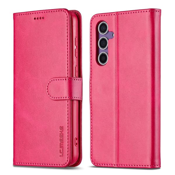 LC.IMEEKE Plånboksfodral för Samsung Galaxy S26 Plus Konstläder - Rosa