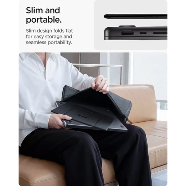 Spigen Laptop och Surfplattaställ Slimfold LD201-S8 - Rymdgrå Grå