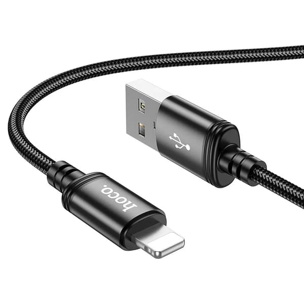 Hoco USB-A Till Lightning Kabel 2m - Svart Black