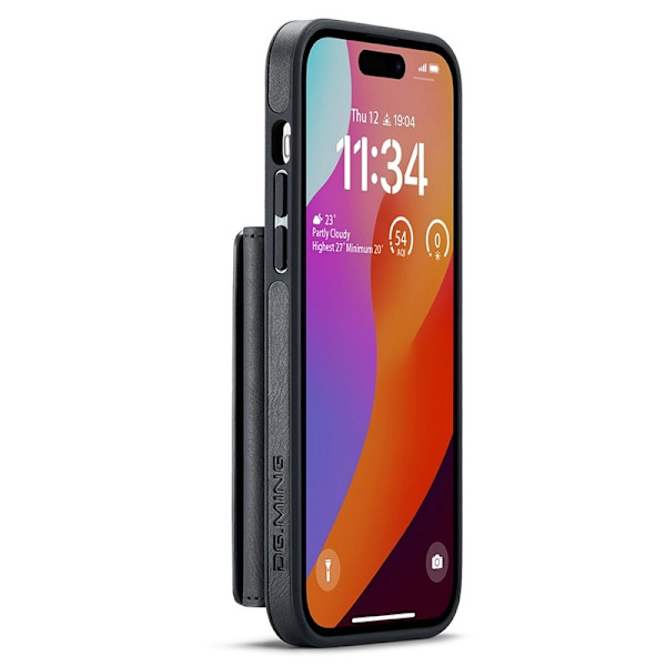 DG.MING M5 Series iPhone 15 Pro Max Plånboksfodral Svart