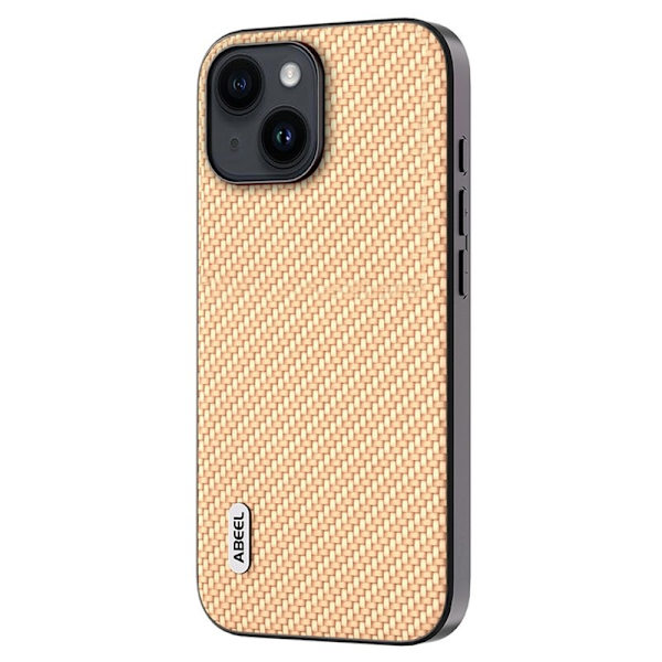 ABEEL Mobilskal till iPhone 14 i Kolfiber Textur - Gul