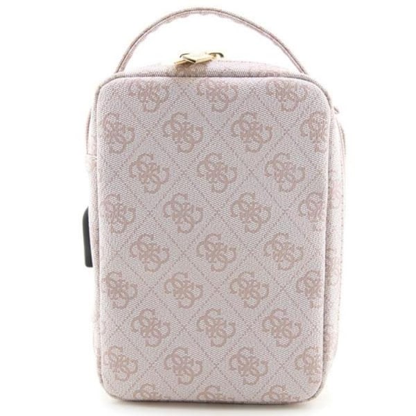 Guess Organizerväska Printed Stripes - Rosa