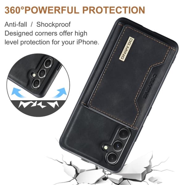 DG.MING Samsung Galaxy A34 5G Konstläder Plånboksfodral Svart