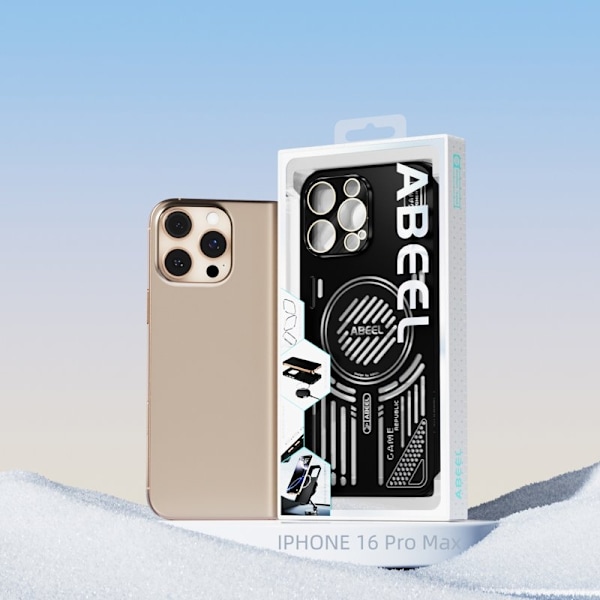 ABEEL Mobilskal till iPhone 16 Pro Max Aluminium + PC + TPU - Blå