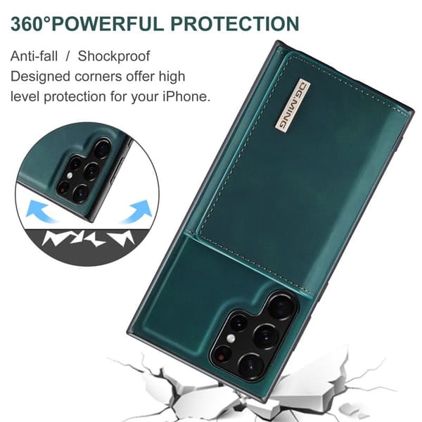 DG.MING M1 Series Mobilskal till Samsung Galaxy S25 Ultra Kickstand Grön