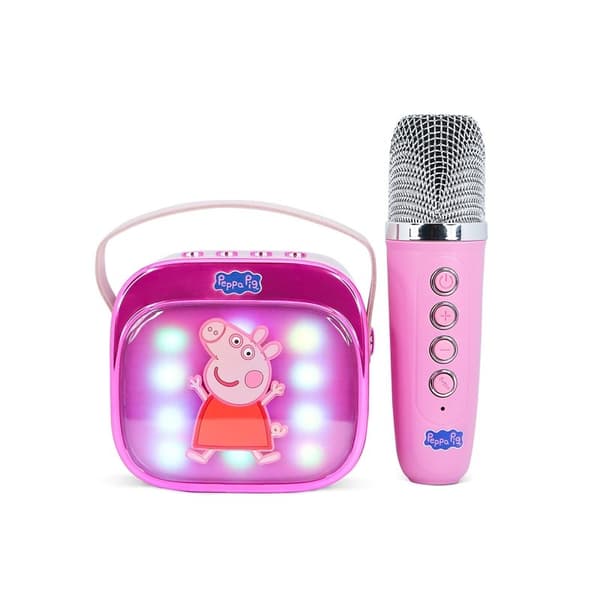 PEPPA PIG Karaoke-højttaler med mikrofon Greta Gris Popsing LED