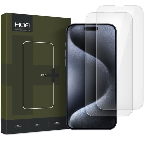 HOFI [2-pakke] iPhone 16 Pro Max/iPhone 17 Pro Max skærmbeskytter i hærdet glas Transparent