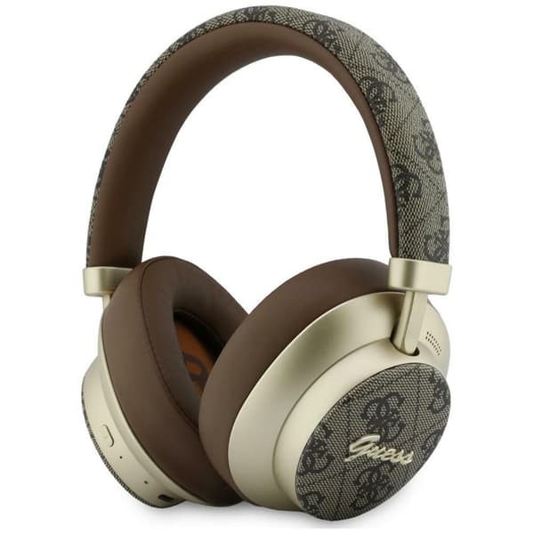 Guess On-Ear Hörlurar Bluetooth ENC 4G Gold Script Metal - Brun