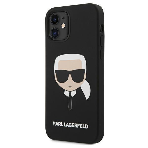 Karl Lagerfeld iPhone 12 Mini Case Silikone Karl`s Head - Sort Black