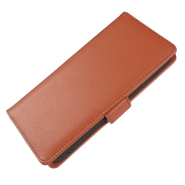 Plånboksfodral för Samsung Galaxy S26 Plus Magnetiskt Konstläder - Brun