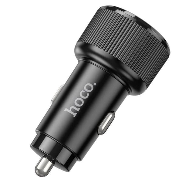 Hoco Biloplader 2xUSB-C 50W NZ14B - Sort Black