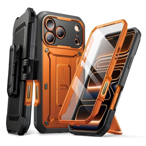 Supcase Telefontaske til iPhone 17 Pro Max UB Pro - Sort Orange