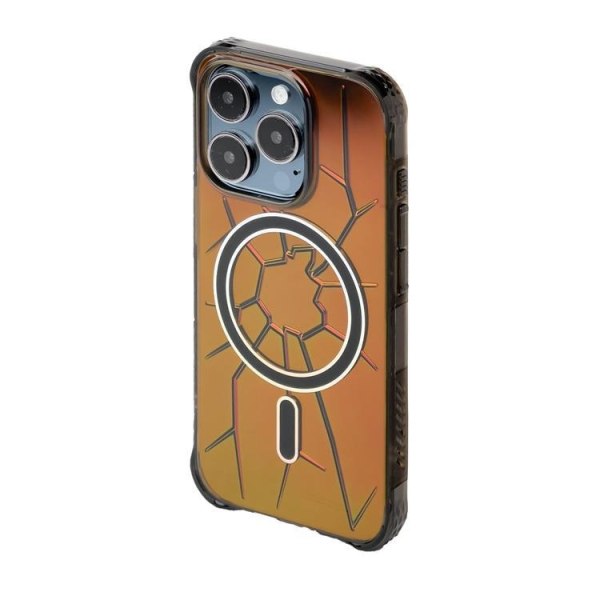 Kingxbar iPhone 15 Pro Max Mobiltaske Magsafe PQY Crack - Sort