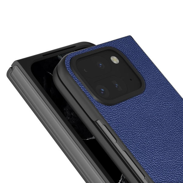 ABEEL Google Pixel 9 Pro Plånboksfodral Äkta Läder Blå