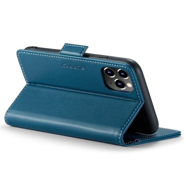 CASEME Series Ställbart Plånboksfodral Konstläder iPhone 11 Pro Blå