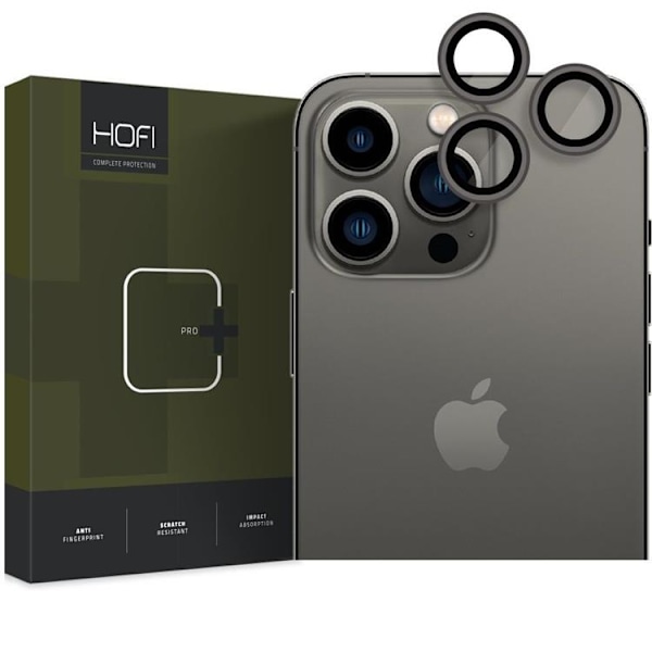 Hofi iPhone 15 Pro/Pro Max Kameralinsskydd i Härdat Glas - Svart Svart