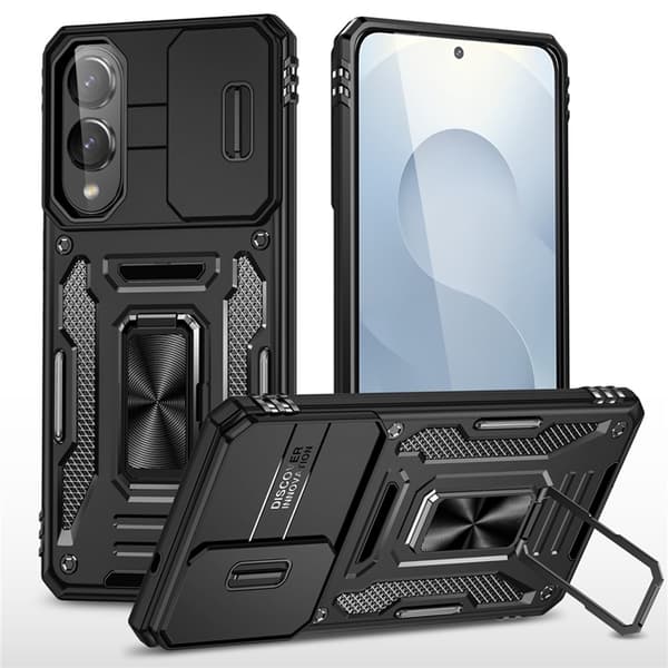 Mobilskal till Galaxy S25 Edge Kickstand Slide - Svart Svart