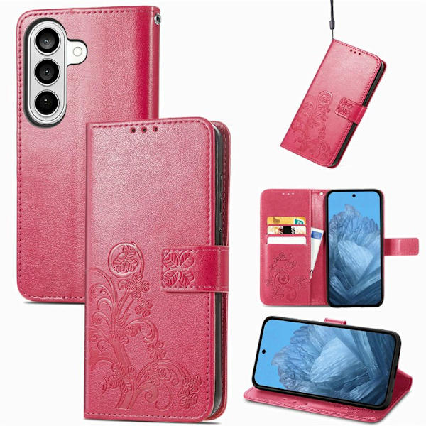 Plånboksfodral för Samsung Galaxy S26 Plus Konstläder - Rosa