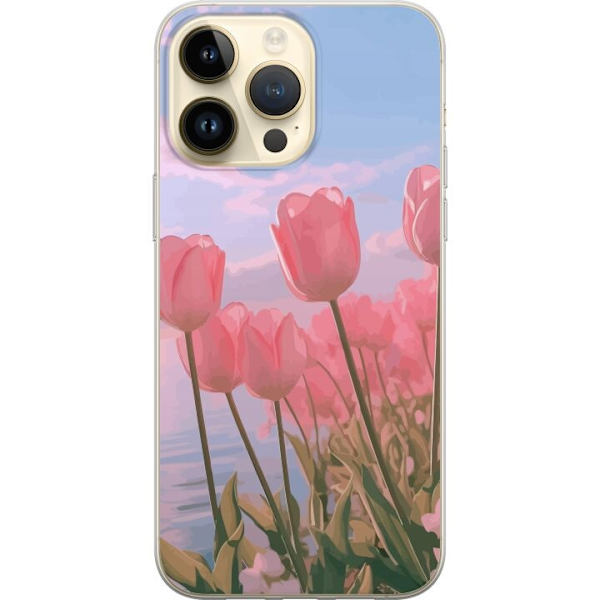 Mobilskal till Apple iPhone 14 Pro Max med Rosa Tulpaner
